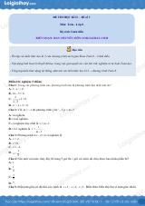 Đề thi học kì 2 Toán 8 - Đề số 1 - Cánh diều